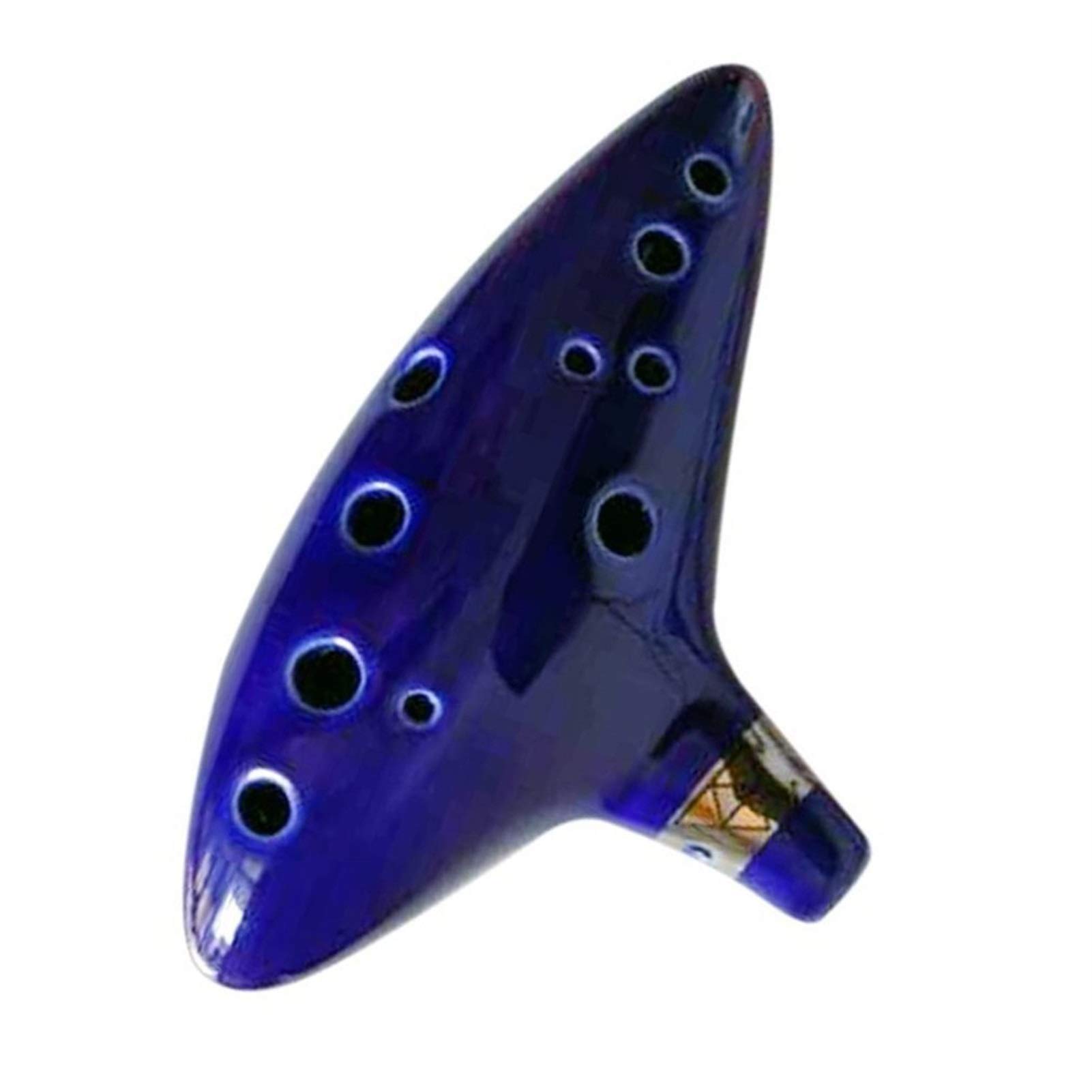 Professional 12 Hole Alto C Ceramic Ocarina Flute - Legend of Zelda Style Musical Instrument in Blue | Perfect for Beginners, Collectors & Video Game Music Lovers | Great for Meditation, Gifts & Musical Performances