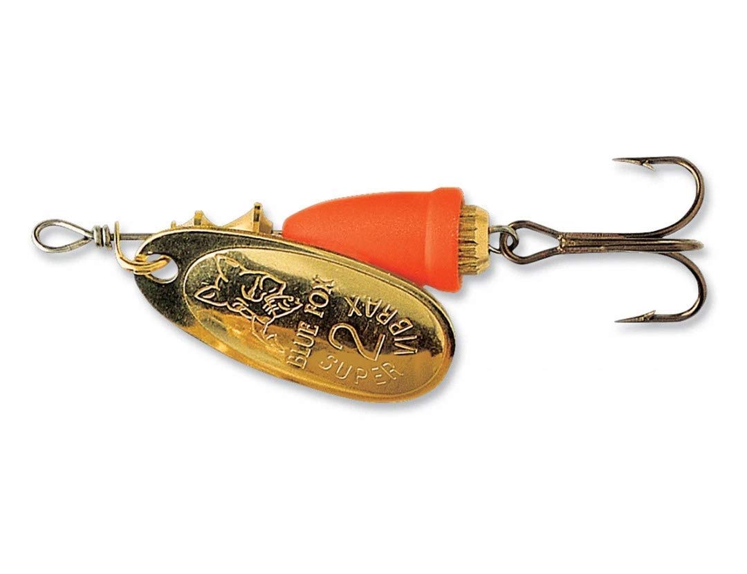 Blue Fox Vibrax #3 Gold/Red Spinner Fishing Lure - Premium Trout, Salmon, Bass Fishing Gear for Freshwater & Saltwater Anglers