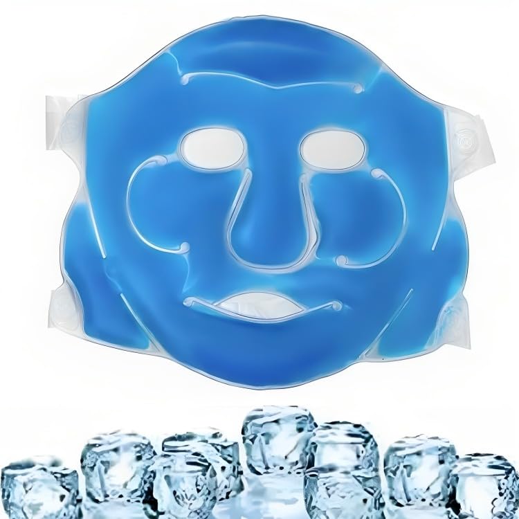 Cooling Face Mask for Puffy Eyes & Swelling Relief | Soothing Gel Eye Mask for Stress & Fatigue | Perfect for Travel, Work & Home Relaxation (1 Pack)