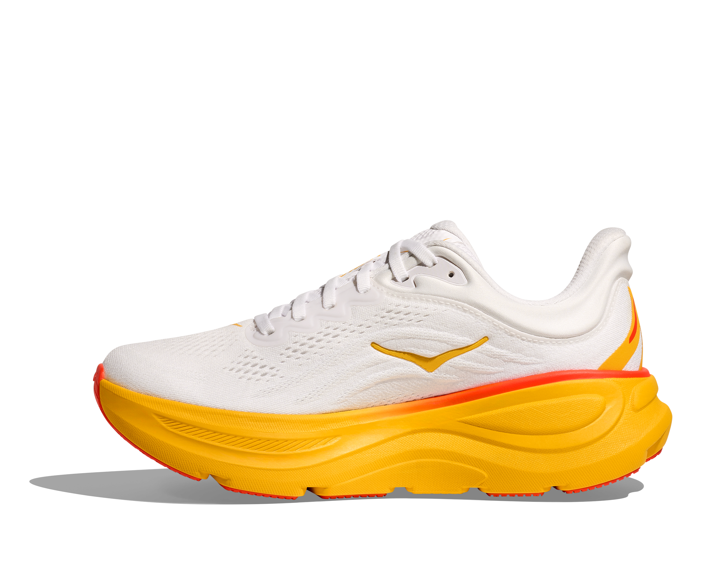 HOKA Women's Bondi 9 Running Shoes - Frost/Sunflower Colorway | Cushioned Comfort for Road Running, Walking & Everyday Wear