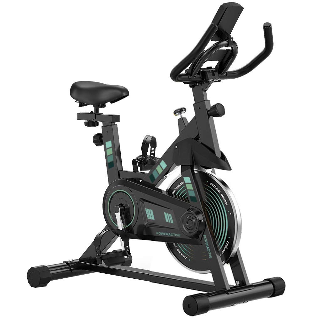 Premium Indoor Cycling Bike with LCD Monitor & Phone Holder - Adjustable Resistance, Silent Belt Drive for Home Gym Workouts - Perfect for Cardio Training, Weight Loss & Fitness Enthusiasts
