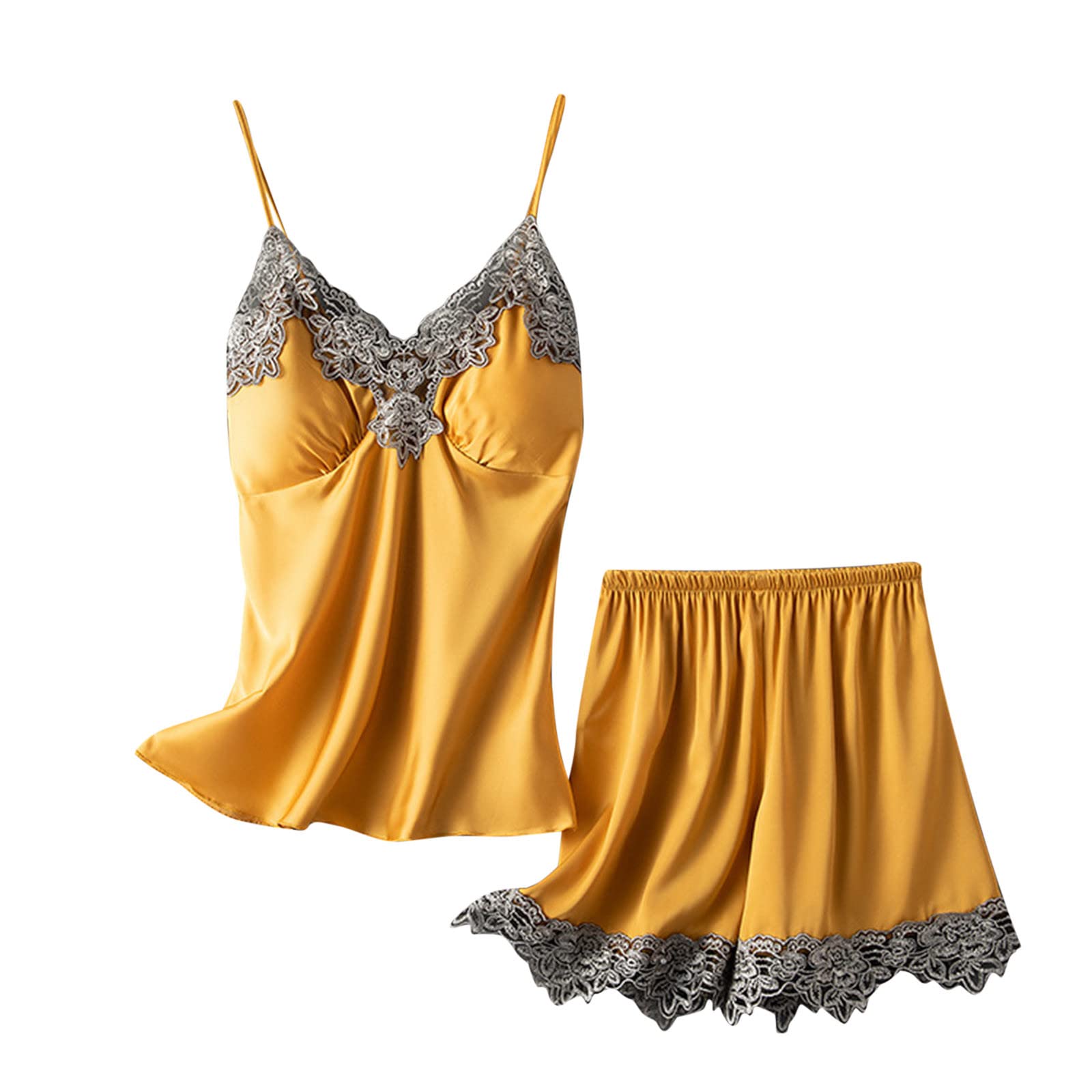Women's Sexy Lace Shorts & Sleepshirt Set - Summer & Fall Two Piece Pajama Outfit | Comfortable Sleepwear & Lounge Wear for Women | Perfect for Bedtime, Relaxing at Home, or Vacation Getaways