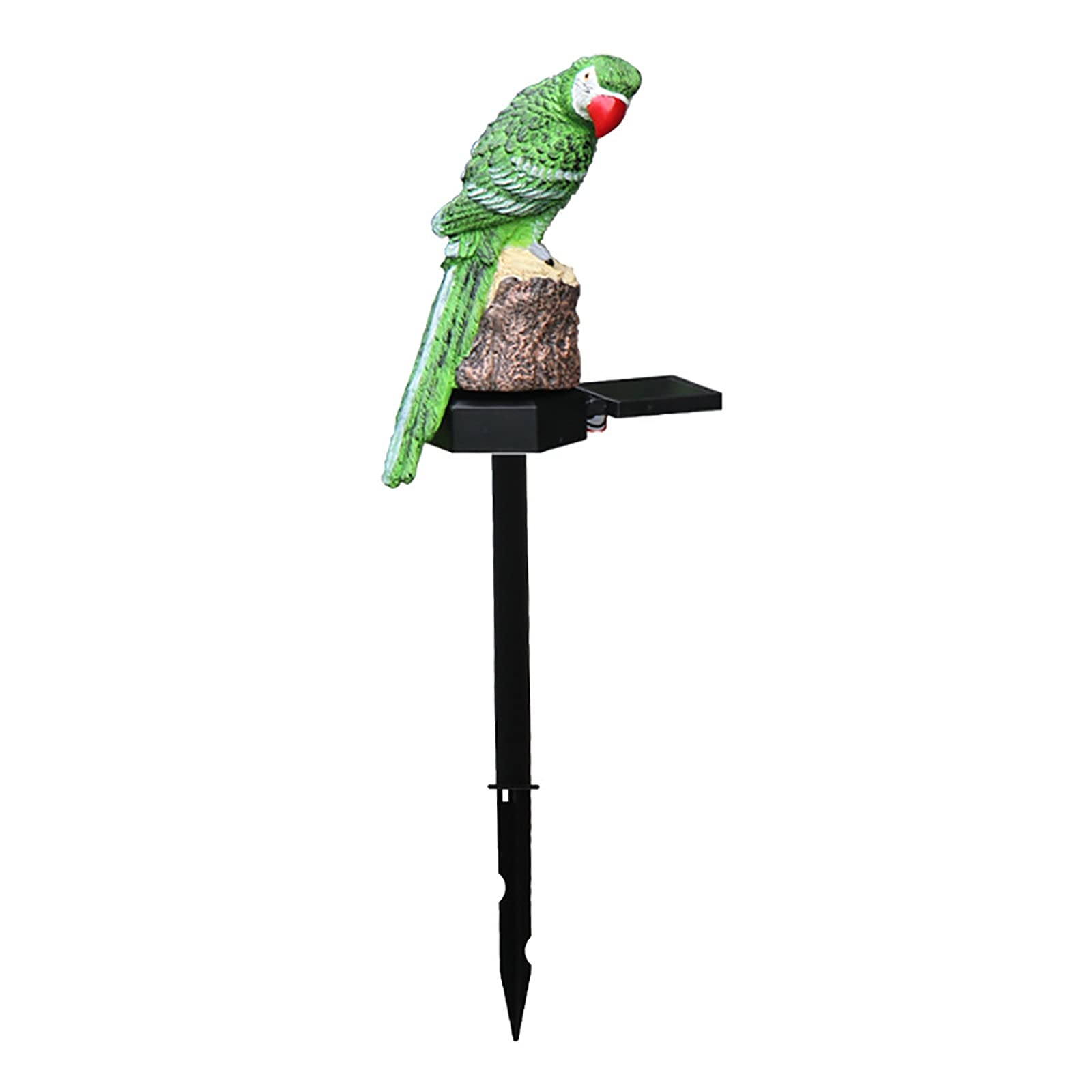Solar Powered LED Parrot Garden Lights - Waterproof Outdoor Solar Lights for Yard, Patio & Lawn Decor - Green Bird Shaped Solar Lamps for Nighttime Landscape Lighting