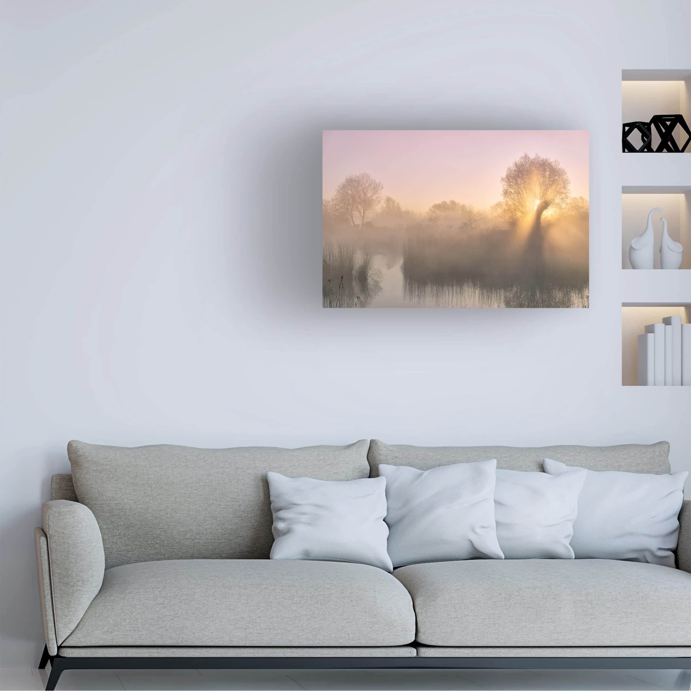 Trademark Fine Art 'Silence' by Ellen Borggreve - Stunning Landscape Canvas Wall Art for Living Room, Bedroom & Office Decor