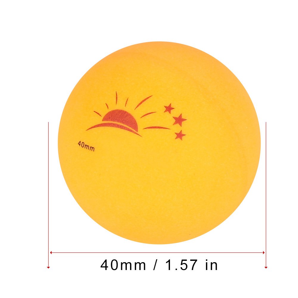 60 Pcs 3-Star 40mm Table Tennis Balls - Premium Competition & Training Balls for Indoor & Outdoor Play (Orange) - Perfect for Practice, Tournaments, and Recreational Games