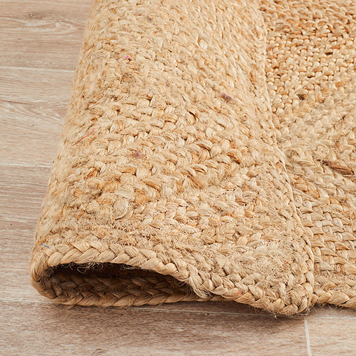 Atrium Hatch Natural Jute Area Rug - Eco-Friendly Handwoven Floor Mat for Living Room, Bedroom & Nursery Decor