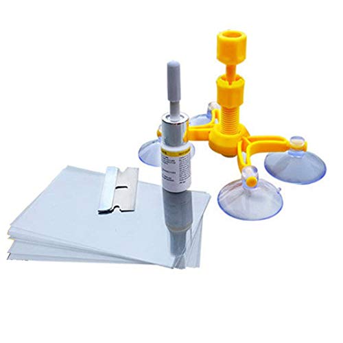 HHF Car Windshield Repair Kit - Scratch & Crack Restore Tool for Polishing - Yellow (Perfect for DIY Auto Glass Maintenance)