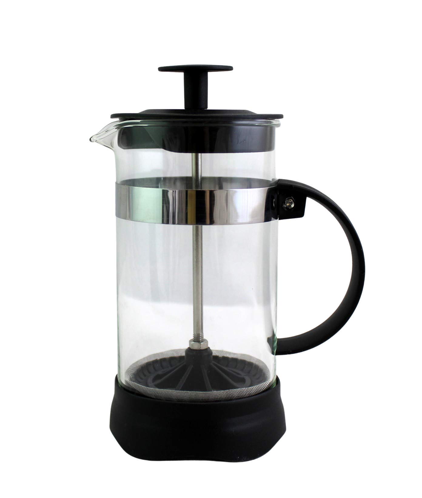 Dependable Industries 12 oz Glass French Press Coffee Maker & Tea Brewer - Compact Single Cup & 3 Cup Espresso Maker, Durable & Easy to Use - Perfect for Home, Office, Camping & Travel