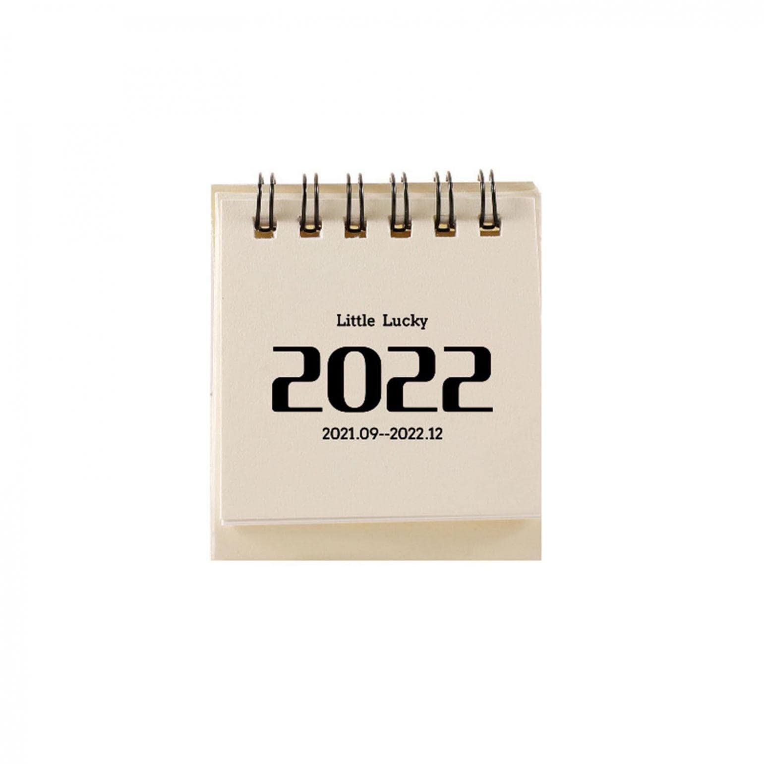 WDNM 2022 Standing Flip Desk Calendar - Mini Metal Ring Twin-Wire Bound Monthly Planner for Home, Office & School | Portable Desktop Organizer for Productivity & Scheduling