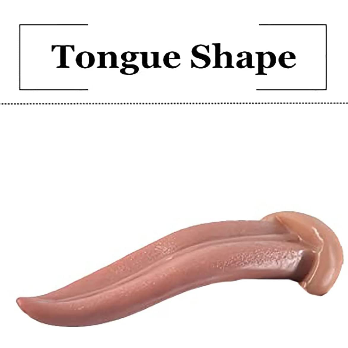 8 Inch Realistic Tongue Licking Dildo with Strong Suction Cup - Soft Silicone Anal Plug & Adult Sex Toy for Women & Couples - Skin Tone - Perfect for Solo Play, Couples Fun & BDSM Scenes