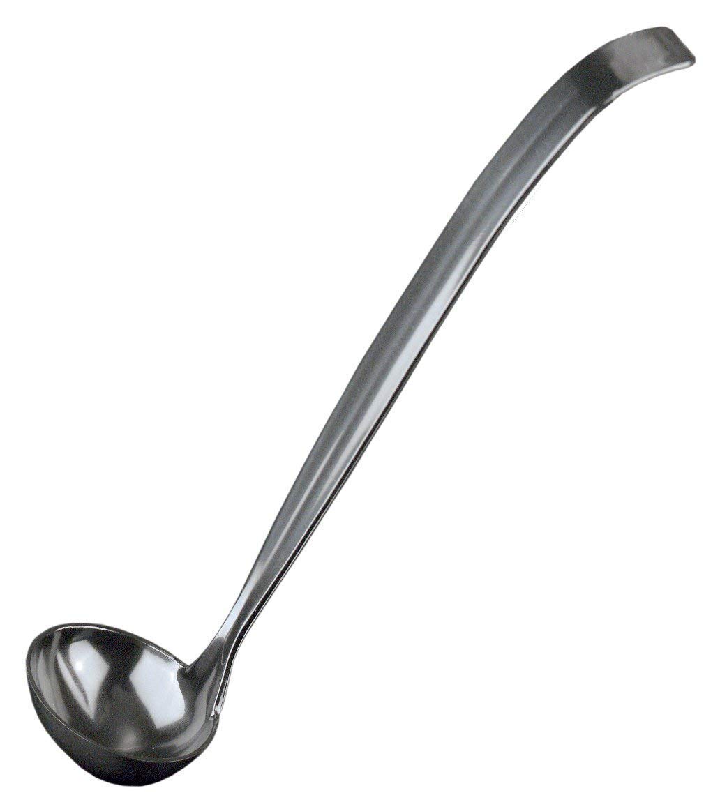 12 Pack Black Plastic Ladles 2 oz - Soup, Salad, Dressing, Gravy & Candy Serving Spoons - Perfect for Punch Bowls, Party Catering, Buffets & Home Kitchen Use