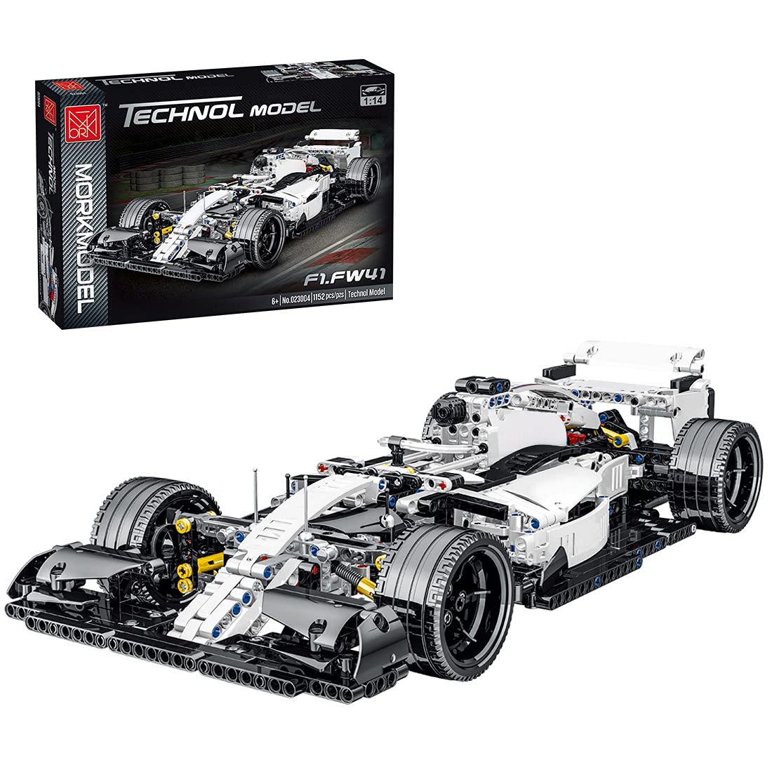 1:14 Scale RAVPump Formula 1 Racing Car Building Blocks Set (1152 Pieces) - Compatible with Lego Technic - Collectible Construction Model Kit for Adults & Kids - 50 x 22 x 9cm - Perfect for STEM Learning, DIY Projects & Racing Car Enthusiasts