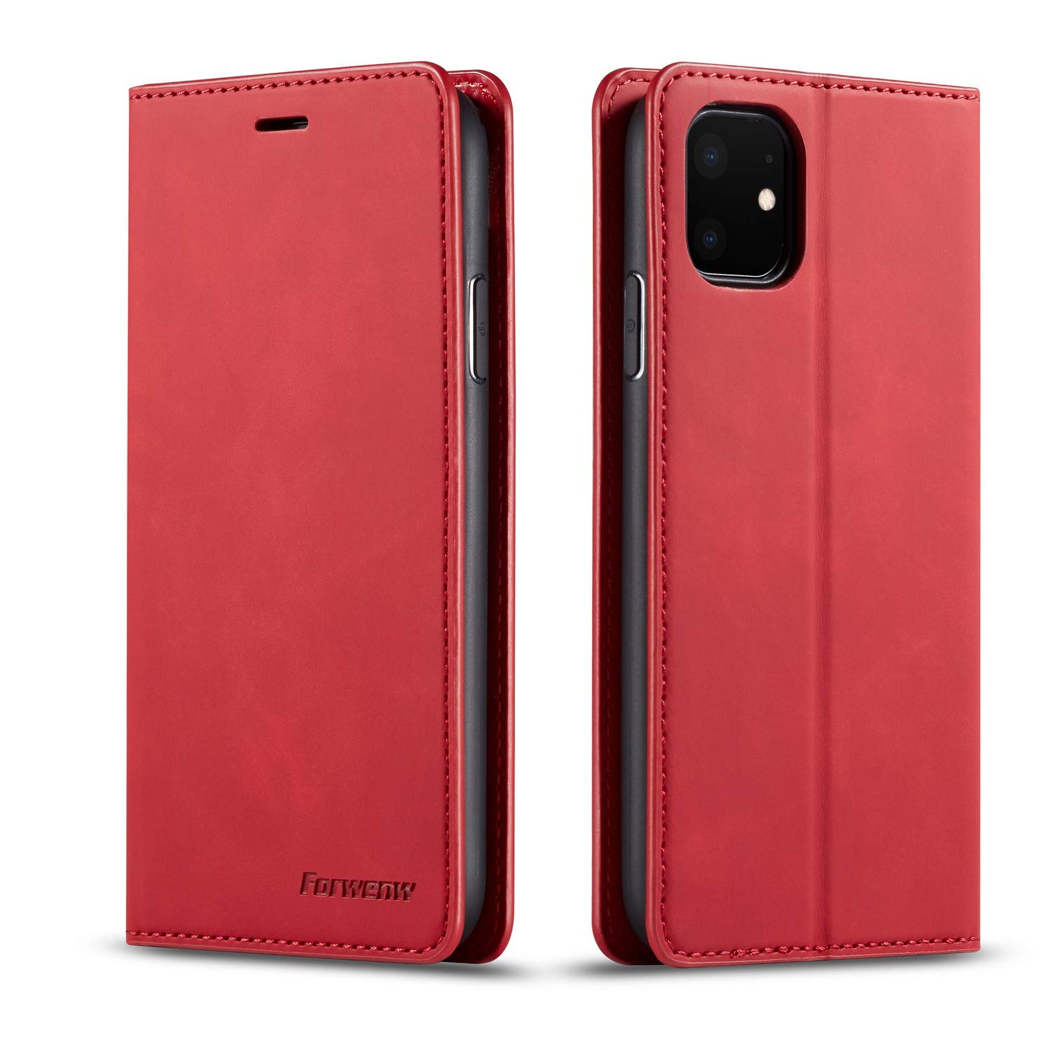 Premium Magnetic Leather Wallet Case for iPhone 11 Pro Max - Flip Cover with Stand, ID & Credit Card Slots | Perfect for Business, Travel & Everyday Use