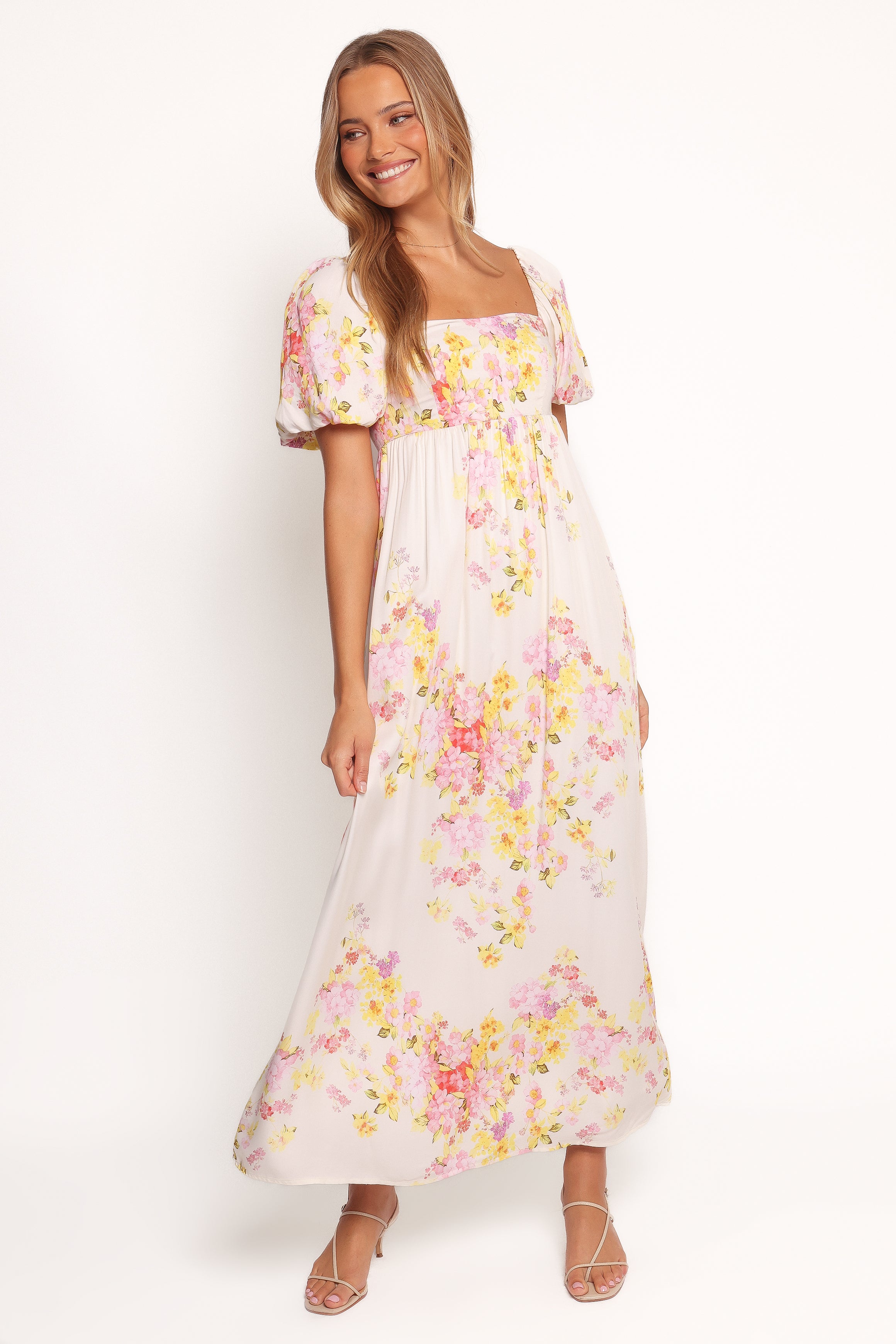 Delaney Maxi Dress - Flowy Pink Floral Print Summer Dress for Women | Beach Wedding, Vacation & Casual Wear
