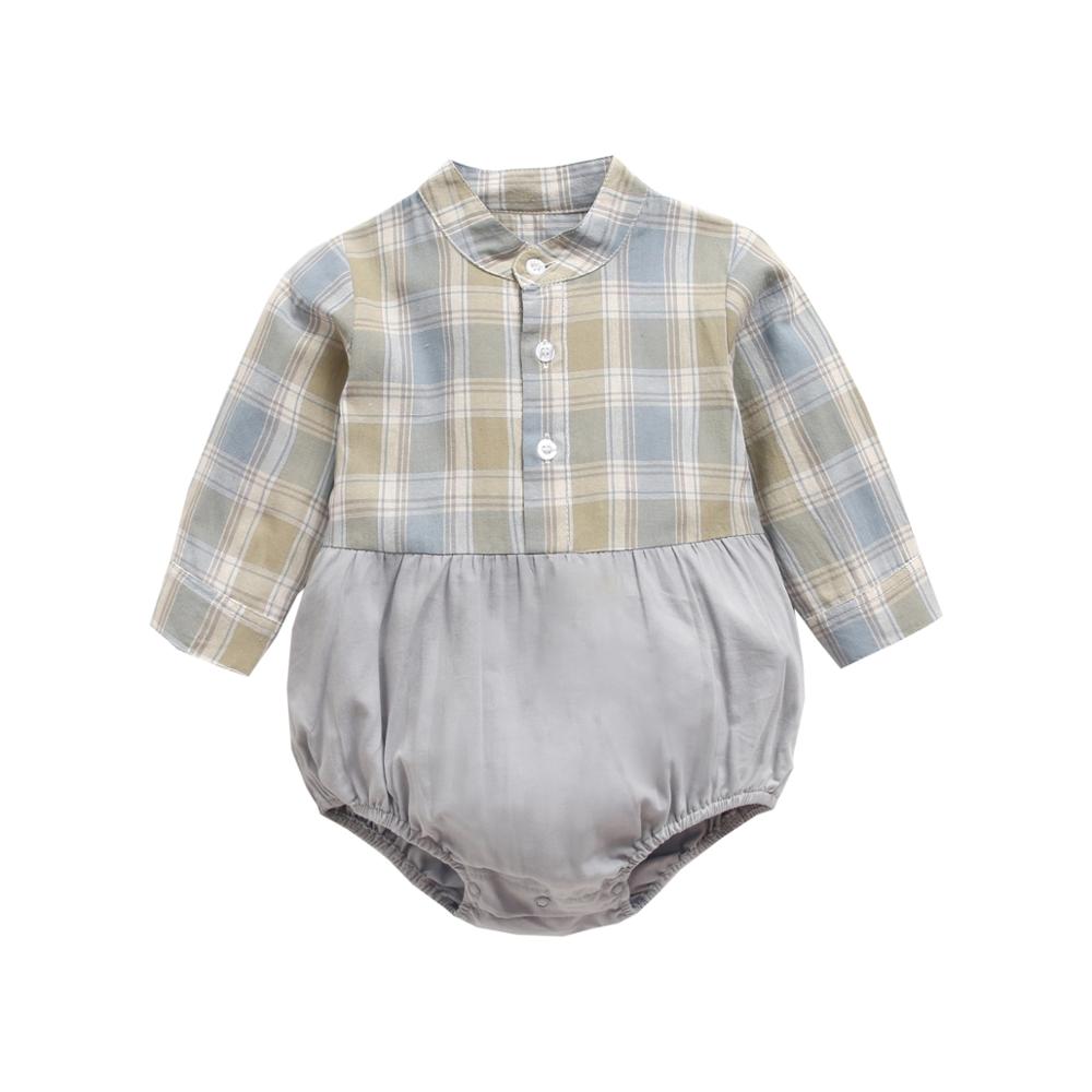 Stylish Plaid Baby Bodysuit - Soft Cotton Onesie for Newborns & Infants - Perfect for Family Photos, Playdates & Everyday Wear