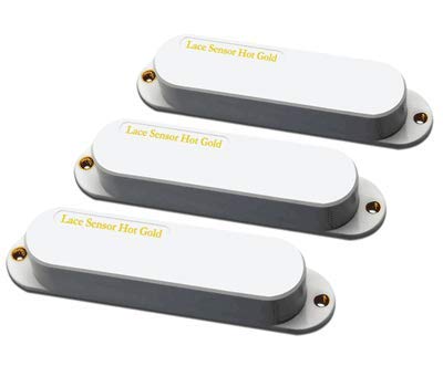 Gold Electric Guitar Lace Sensor Pickups 3-Pack - Premium Replacement Electronics for Fender Stratocaster & Telecaster - Perfect for Rock, Blues & Studio Recording