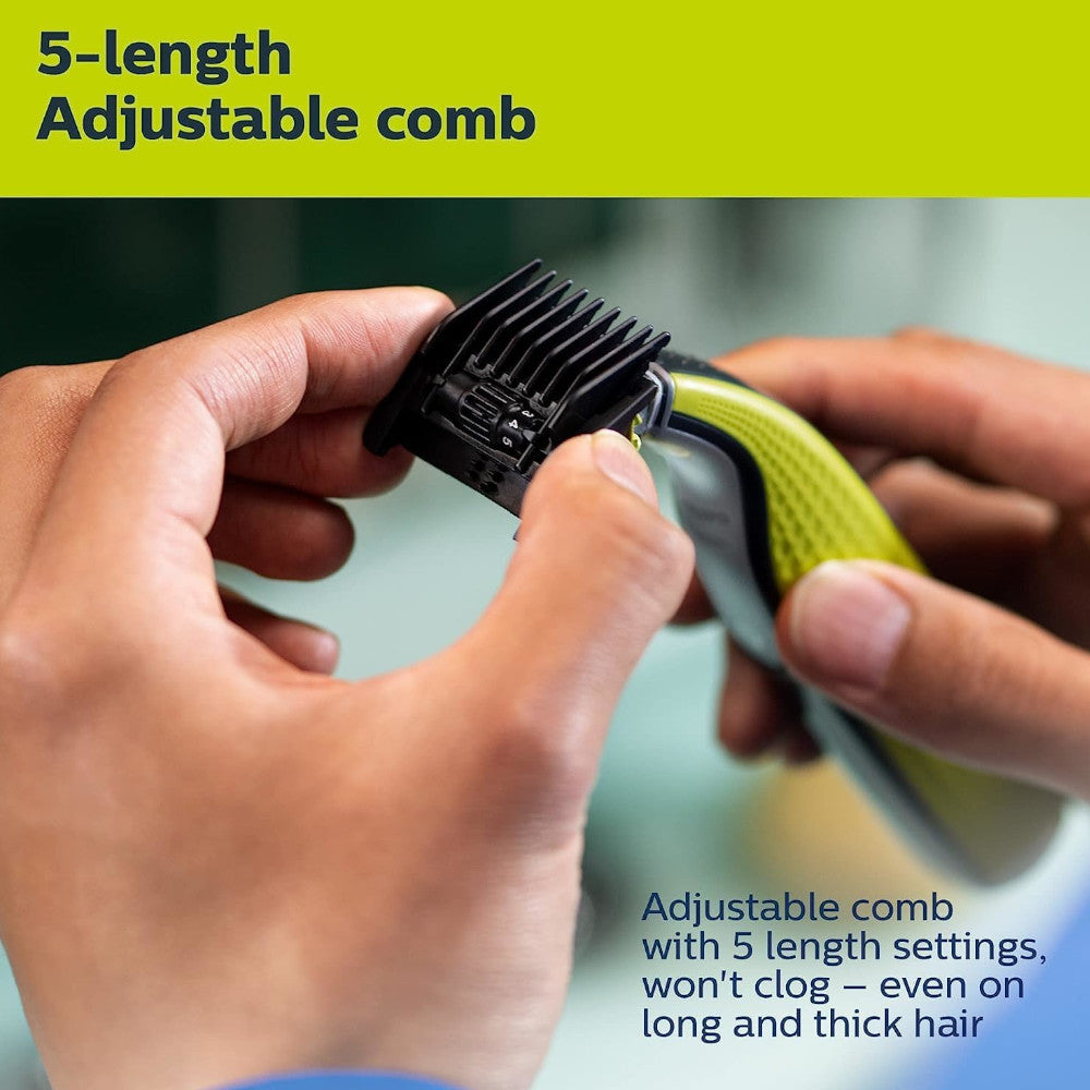PHILIPS QP2834/20 OneBlade 360 Face & Body Trimmer - All-in-One Grooming Kit for Men's Facial Hair, Beard, and Body Shaving - Perfect for Travel, Gym, and Daily Grooming Routine