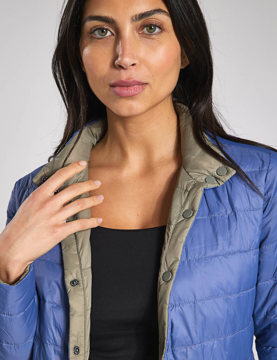 Lyra Jacket - Camouflage & Future Blue Waterproof Windbreaker for Outdoor Hiking, Camping & Travel