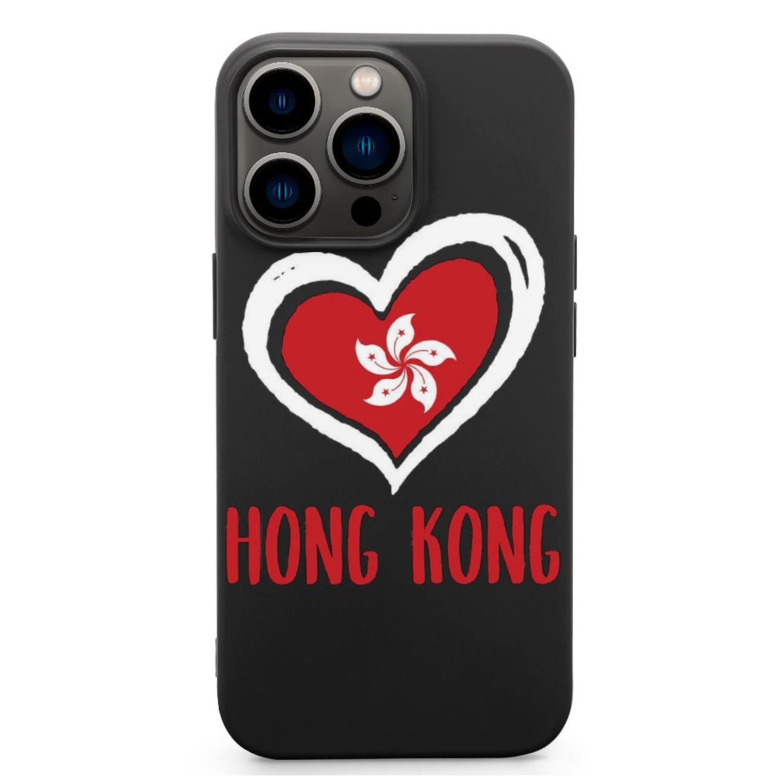 Hong Kong Flag Heart Love iPhone 13 Case - Slim Shockproof TPU Cover for iPhone 13/13 Pro Max - Perfect for Travel, Patriotic Gifts & Daily Protection