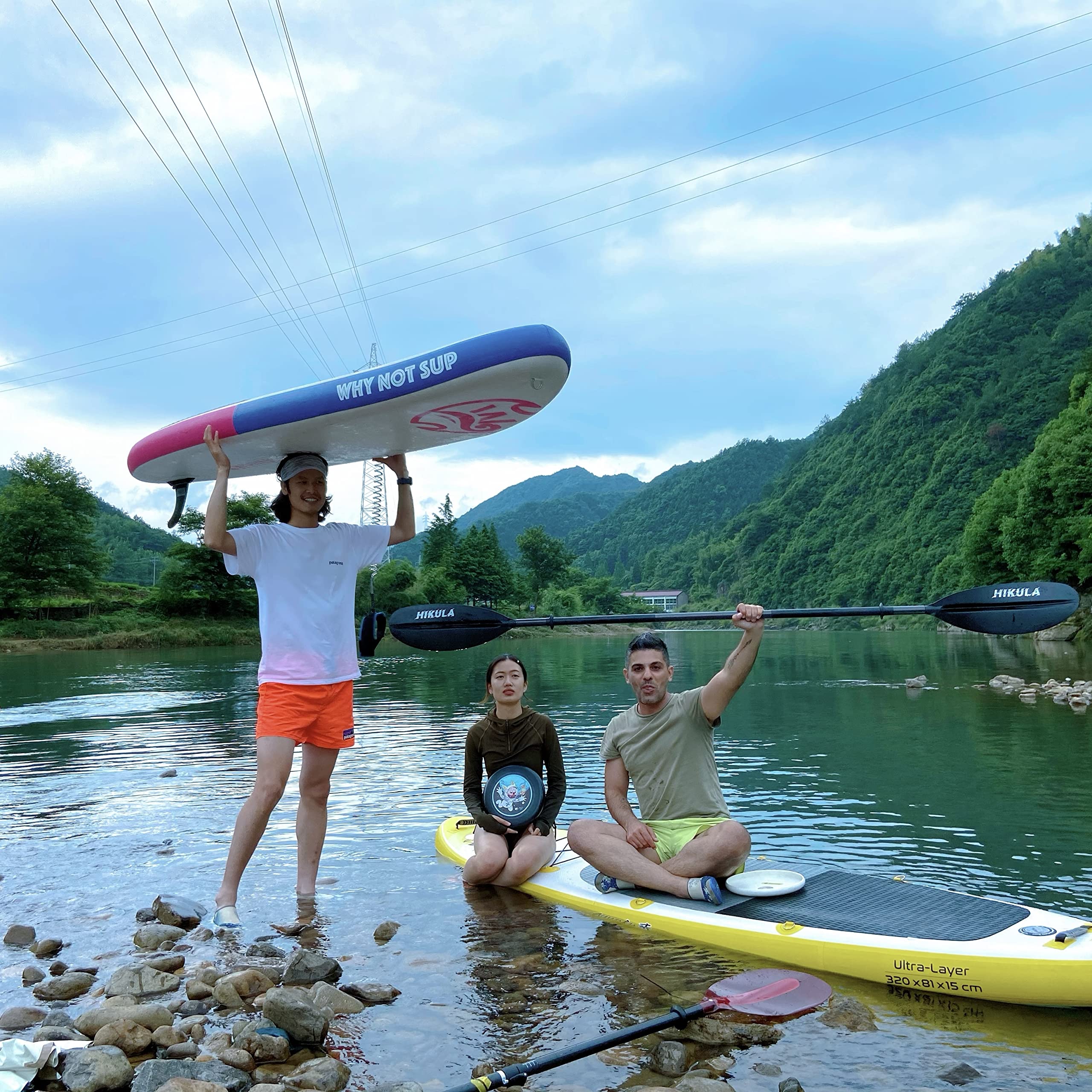 Premium 4-Piece Kayak Paddle - Lightweight Aluminum Shaft & Floating PP Blades (86.6in/220cm & 90.5in/230cm) - Ideal for Touring, Fishing & Recreational Kayaking