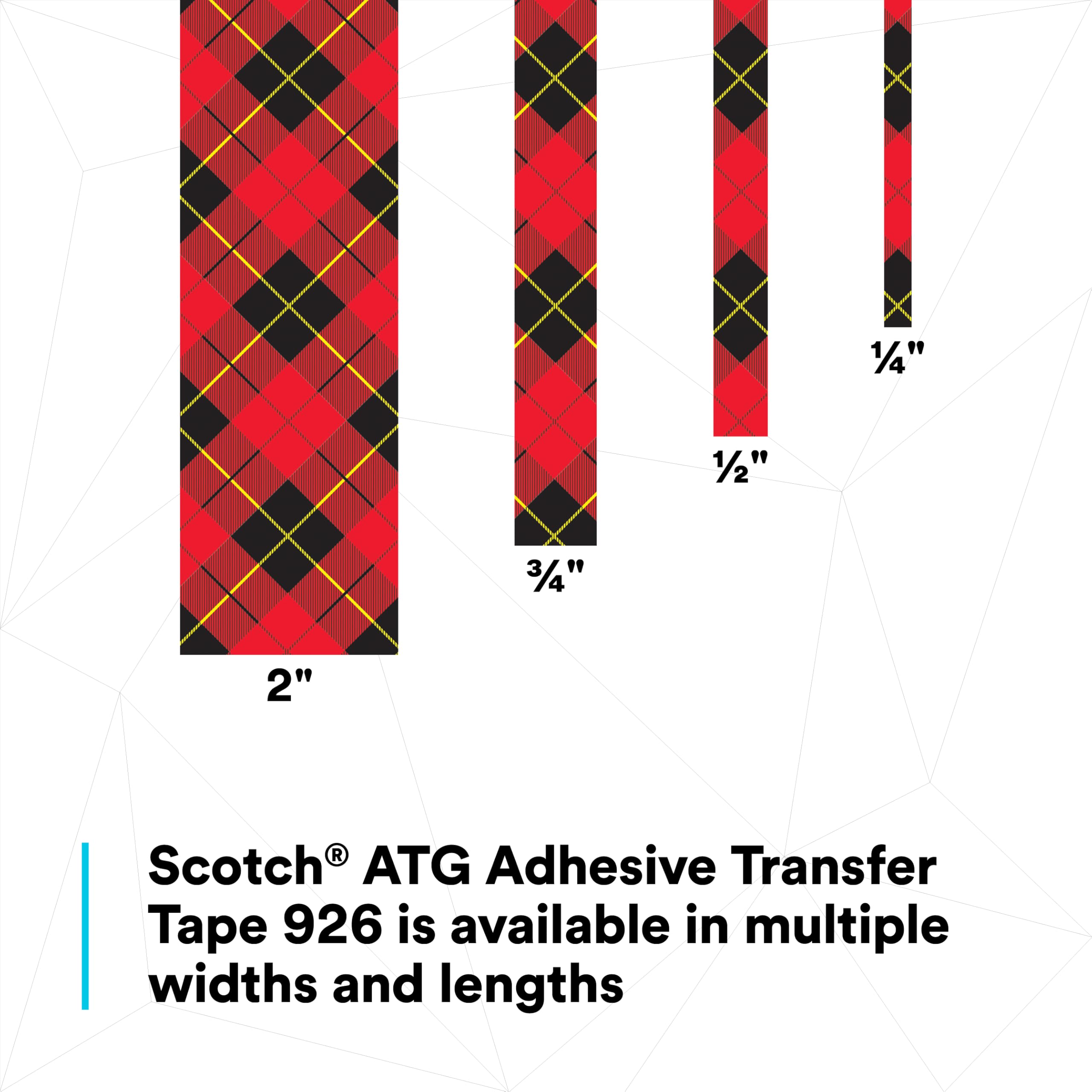 Scotch ATG Adhesive Transfer Tape 926 - Clear, 3/4 Inch x 18 Yards, 5 Mil Thickness, 12 Rolls per Carton - Perfect for Scrapbooking, Framing, and DIY Crafts