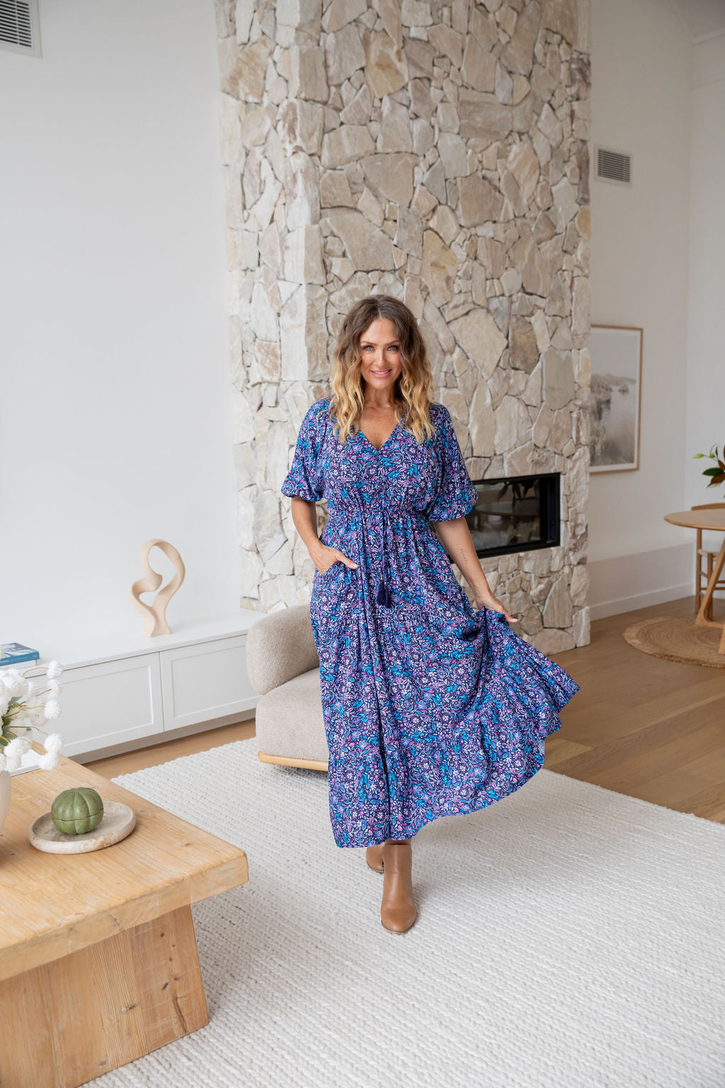 Addison Dress in Jasmine - Elegant Floral Summer Dress for Women | Perfect for Weddings, Parties & Casual Outings