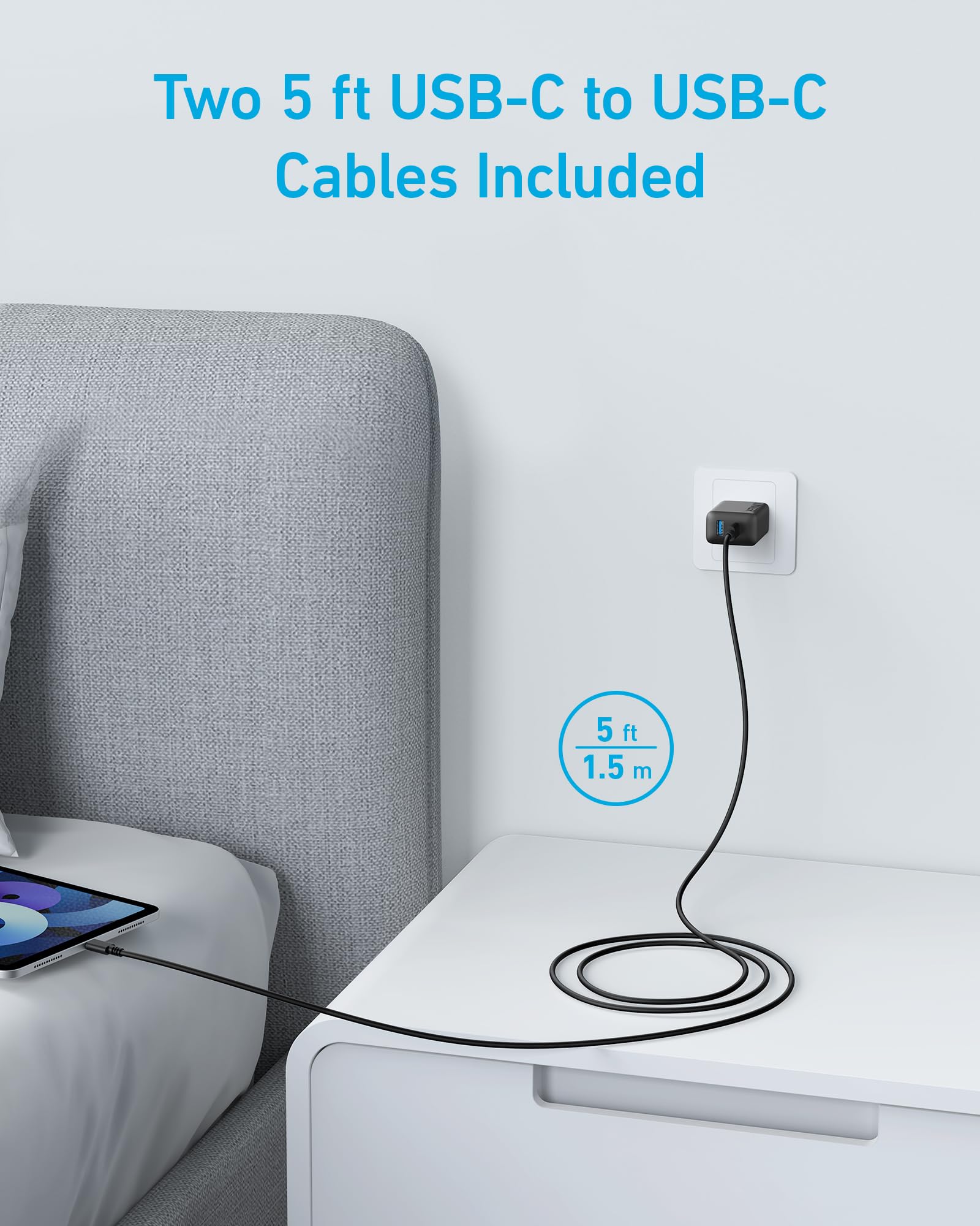 Anker 20W USB C Charger 2-Pack with 10,000mAh Power Bank - Fast Charging for iPhone 16, Android Phones & Tablets - Portable Charger for Travel, Camping & Emergency Power Backup