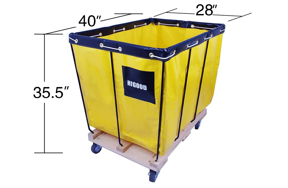 Yellow 16 Bushel Knock Down Basket Trucks & Service Carts - 20.0 cu. ft Capacity, 600 lb Load Capacity, 40