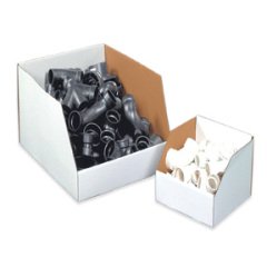 Jumbo Open Top Bin Boxes 12x12x8 Inches - Heavy Duty Storage Bins for Home, Office & Warehouse Organization - Perfect for Moving, Packing & Clutter Control