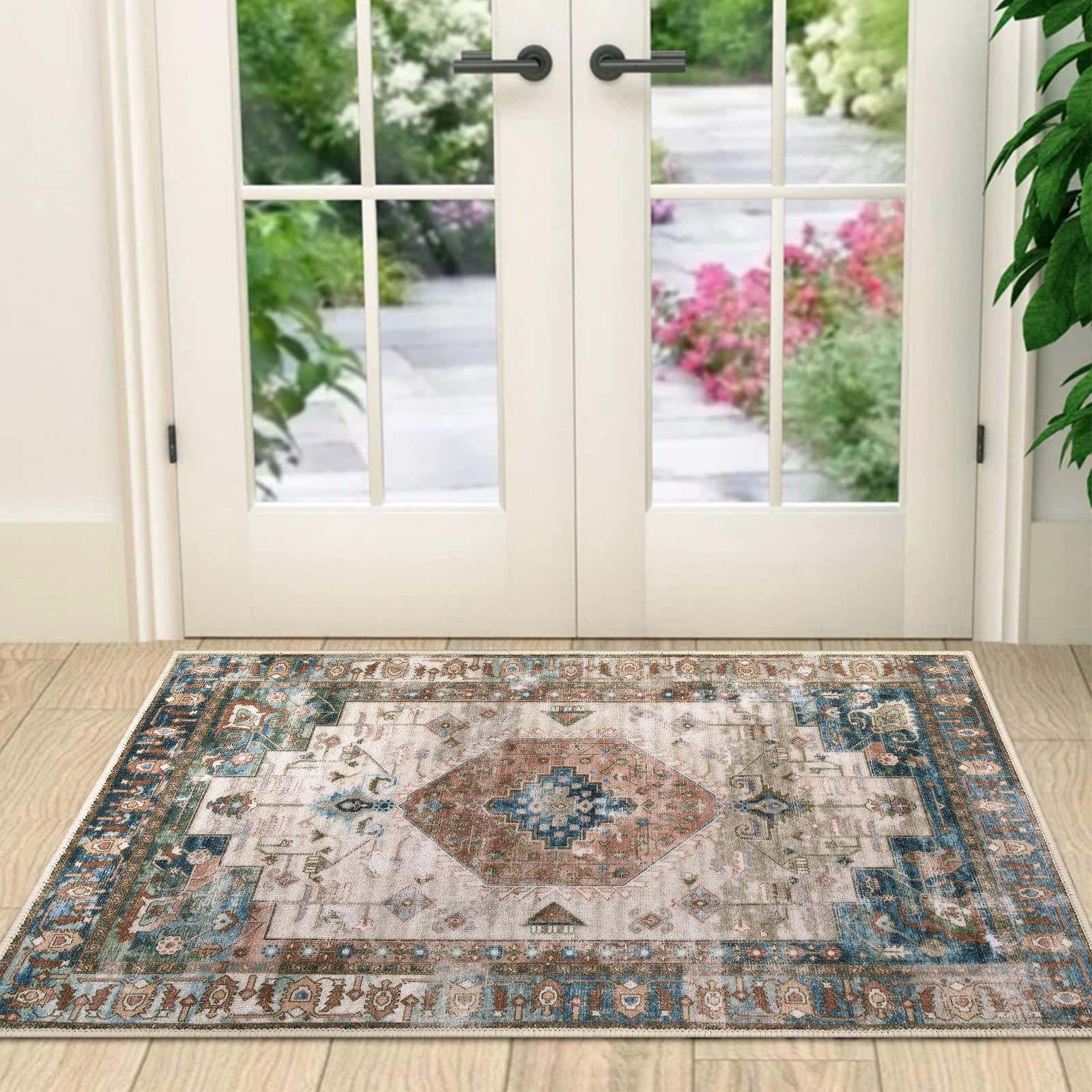 Retro Non-Slip Washable Indoor Door Mat - 32