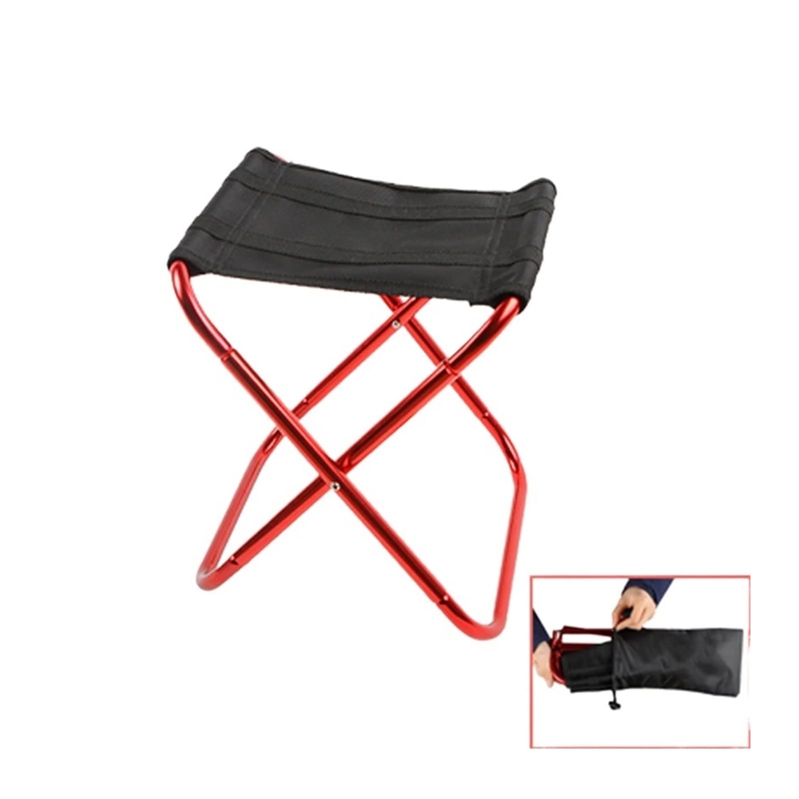 TOPOB 7075 Aluminum Alloy Folding Stool - Ultra Lightweight Portable Camping Chair for Outdoor Activities, BBQ, Hiking, Fishing & Travel | Compact & Durable Design