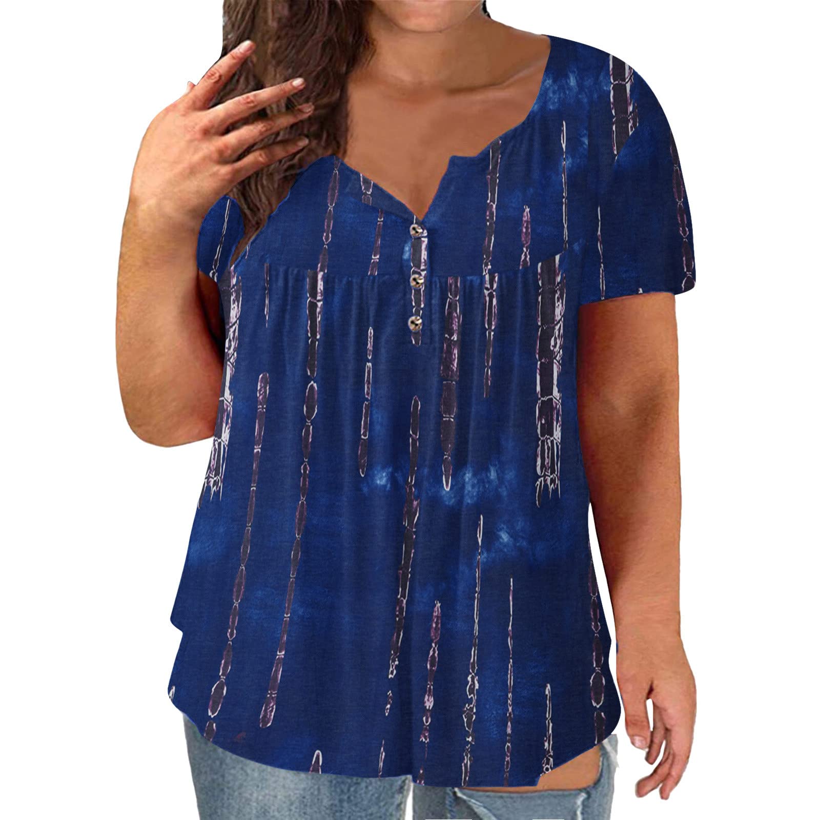 Women's Casual Cute Short Sleeve Blouse - Soft Loose Fit Basic T-Shirt Top for Summer | Dressy Casual Wear for Office, Date Night & Weekend Outings