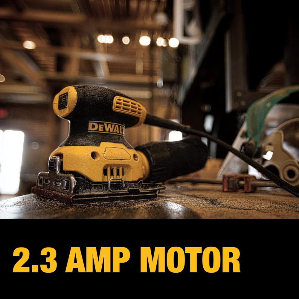 DEWALT DWE6411K 1/4 Sheet Palm Sander - Refurbished with Warranty | Perfect for Woodworking, Sanding & DIY Home Projects
