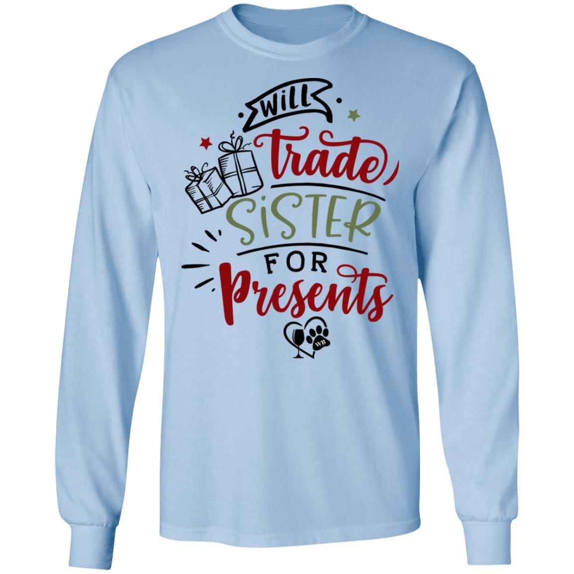 WineyBitches.Co Funny Sibling Gift T-Shirt - Ultra Cotton Long Sleeve Tee for Christmas, Birthday & Family Gifts | Sarcastic Humor Apparel for Sisters & Brothers