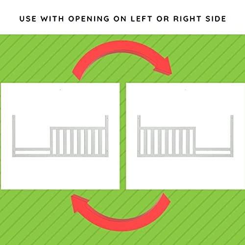 Westwood Design Convertible Crib Toddler Bed Safety Guard Rail - Solid Wood Conversion Rail for Kids Bed Transition - Childproof Bed Rail for Toddler Safety (Seashell White, Taylor) | Perfect for Nursery, Daycare & Home Use