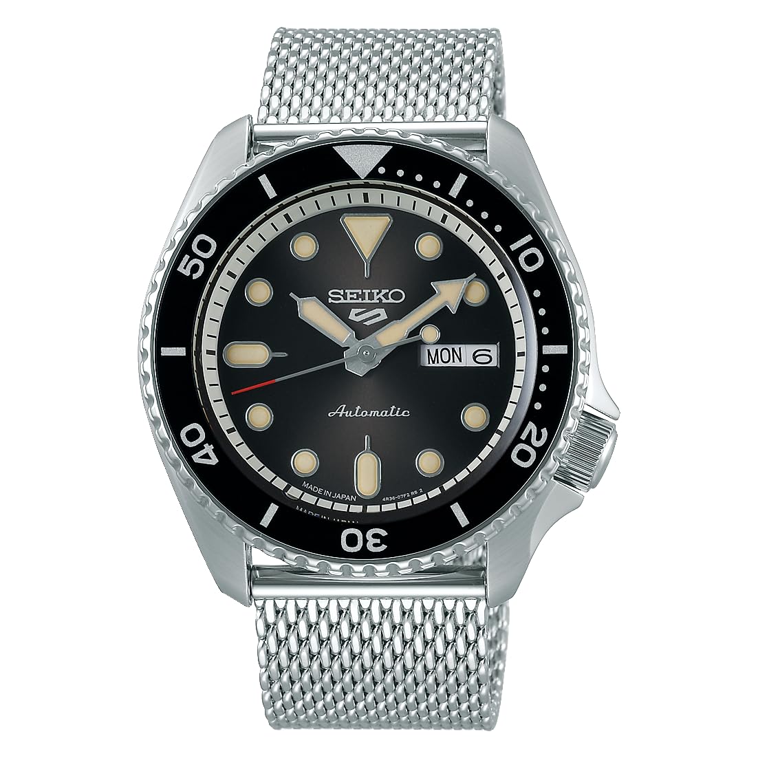 Seiko 5 Sports SKX Automatic Men's Wristwatch - Durable Stainless Steel Dive Watch with Day/Date Display - Perfect for Swimming, Diving & Everyday Wear