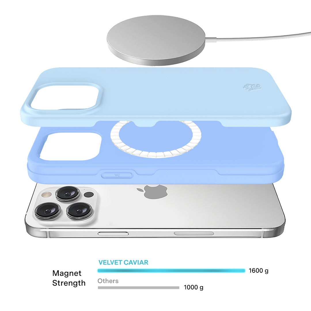 Premium Cotton Candy Blue iPhone Case - Soft Silicone Protective Cover for iPhone [Model] - Trendy, Durable & Slim Design for Everyday Use, Travel & Outdoor Activities