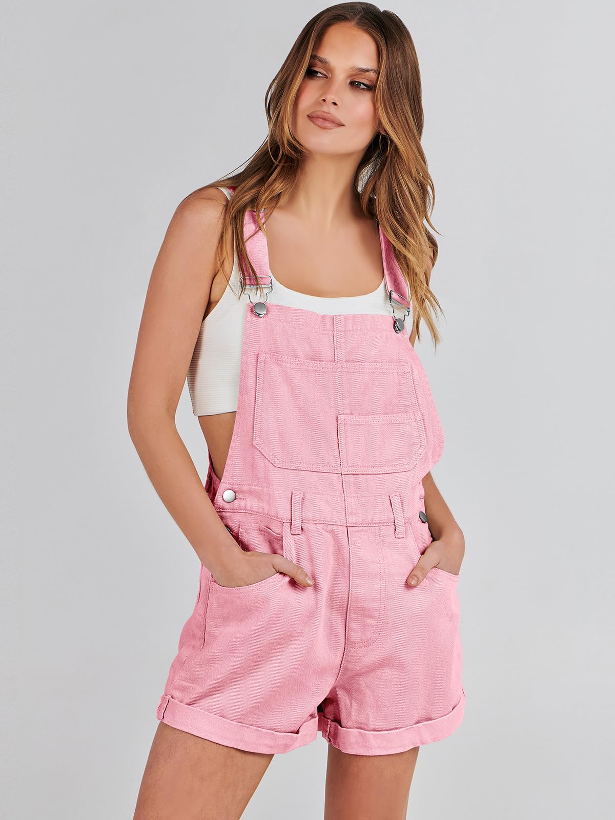 ANRABESS Women's Denim Overalls - 2025 Summer Casual Loose Fit Adjustable Shorts Romper Shortalls | Bib Jeans for Outdoor Activities, Music Festivals & Street Style Fashion