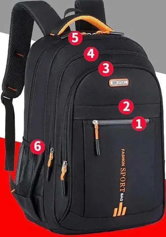Waterproof Oxford Backpack for Men - Durable Travel & Work Laptop Bag - Perfect for Commuting, Hiking & Business Trips