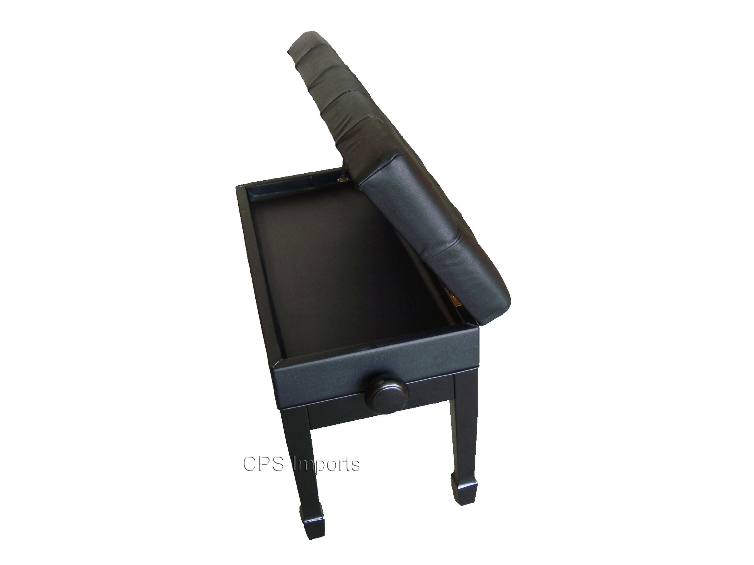 Adjustable Piano Bench Stool for Artists - Ebony Wood with Music Storage - Perfect for Home, Studio & Music Practice