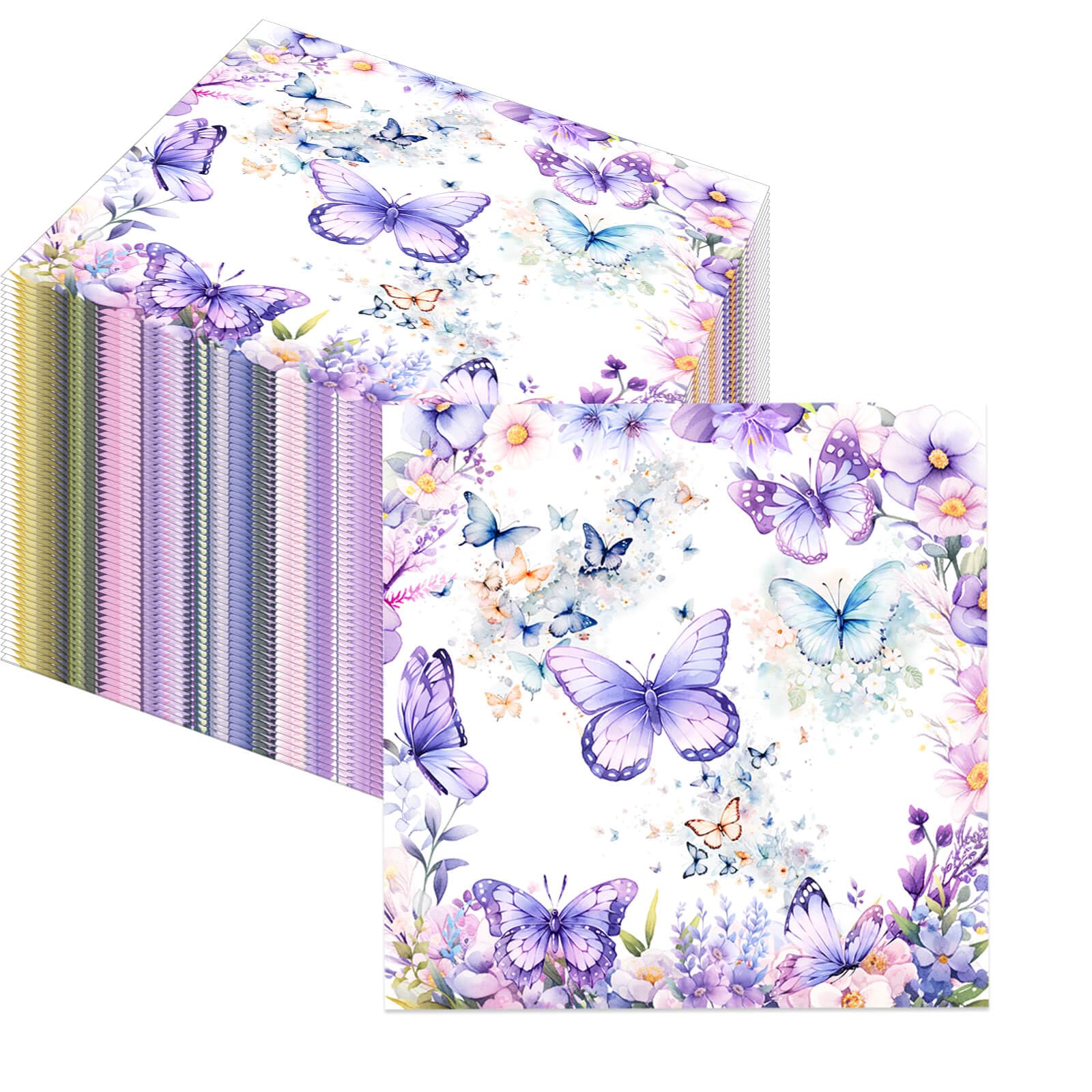 Butterfly Birthday Party Napkins - 60pcs Spring Butterfly Themed Disposable Paper Napkins for Girls Baby Shower & 1st 2nd 3rd 4th Birthday Party Decorations - Perfect for Garden Parties, Tea Parties & Spring Celebrations