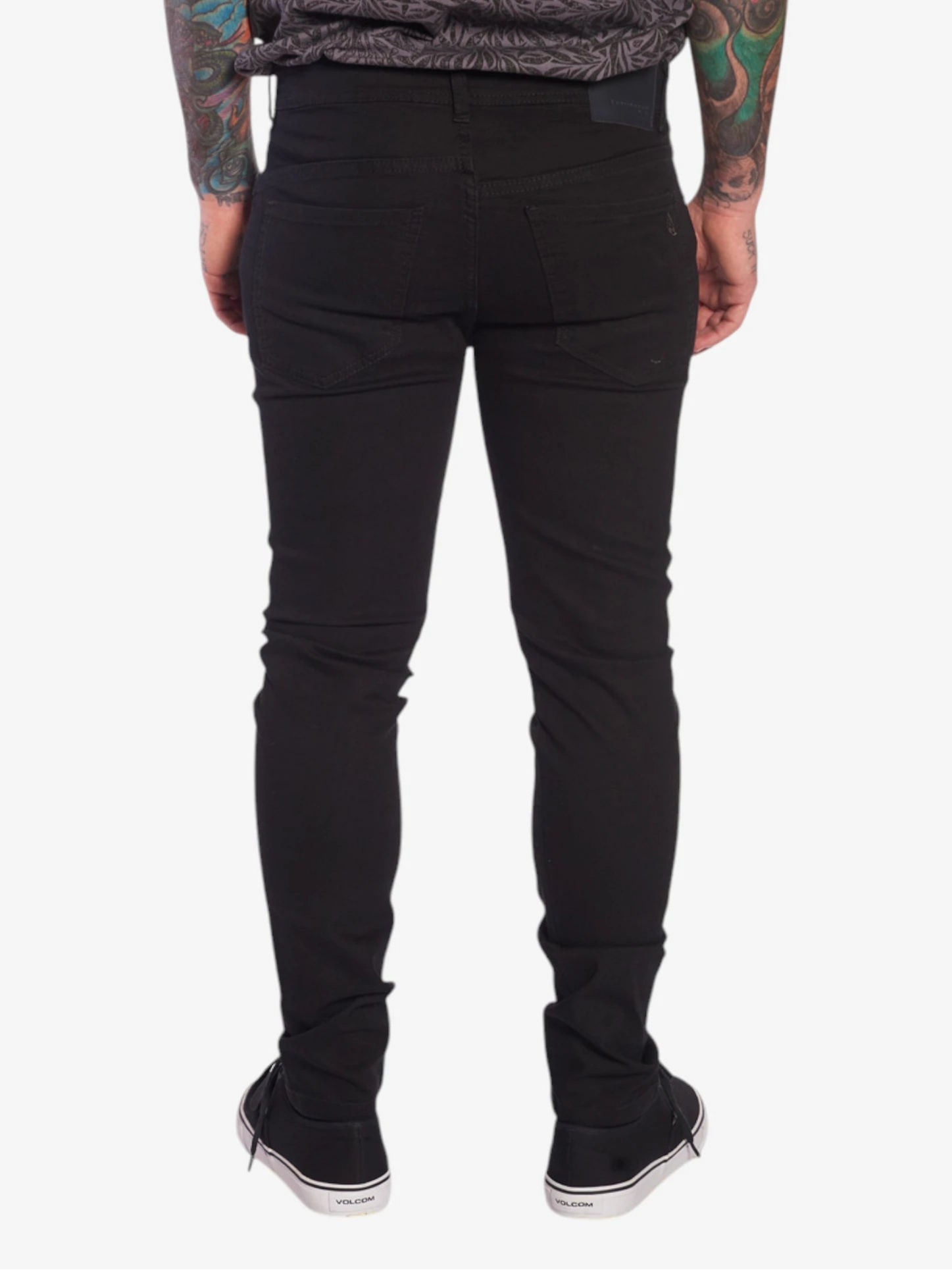 Volcom 2x4 Stone Wash Black Jeans for Men - Stylish Slim Fit Denim Pants for Casual Wear, Street Fashion & Everyday Outfits