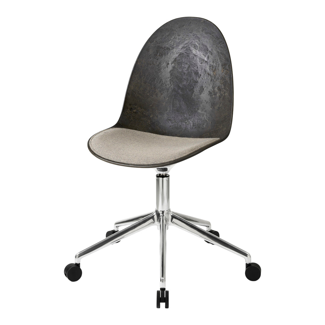 Eternity Swivel Chair with Casters - Upholstered Seat for Office, Living Room & Home Decor - Ergonomic Rolling Chair for Comfortable Workspace & Relaxation