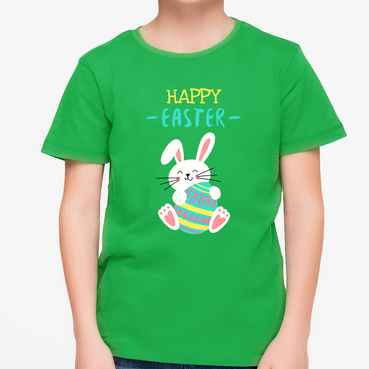 Fire Fit Designs Boys Easter Shirts - Cute Bunny Print Kids Easter Outfits for Boys - Perfect for Easter Sunday Church, Egg Hunts & Family Photos