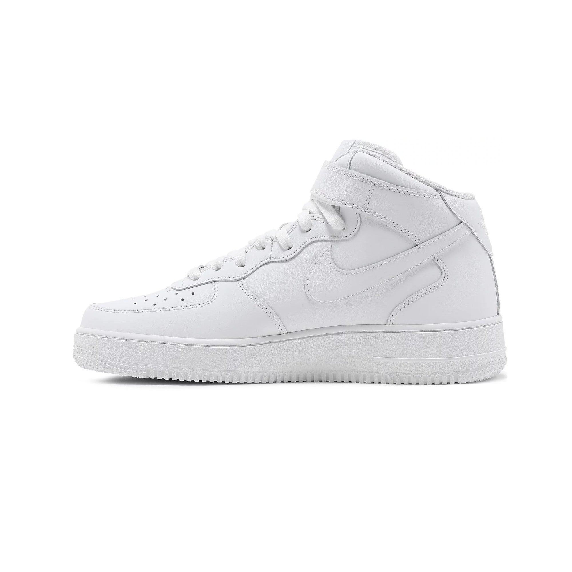 Nike Air Force 1 Mid '07 Triple White Men's Basketball Shoes - Classic Sneakers for Casual Wear, Street Style & Everyday Fashion