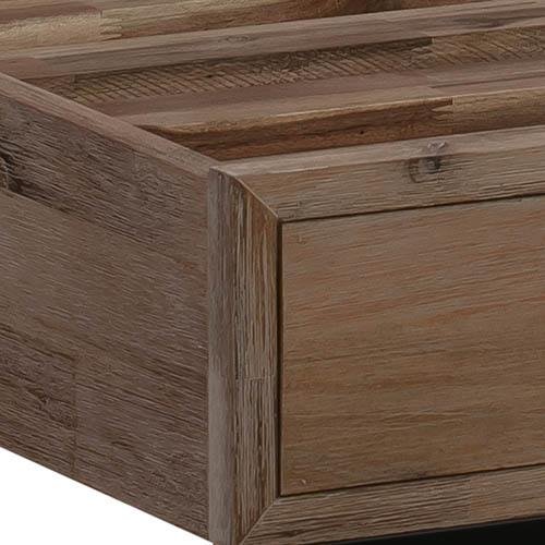 Hannah King Bed Frame - Queen Size Platform Bed with Wooden Slats & Underbed Storage - Modern Bedroom Furniture for Home, Apartment, Guest Room & Dorm