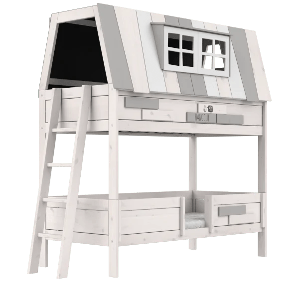 90x200 cm Bunk Bed for Kids & Teens - My Hangout - Perfect for Small Bedrooms, Dorms & Sleepovers