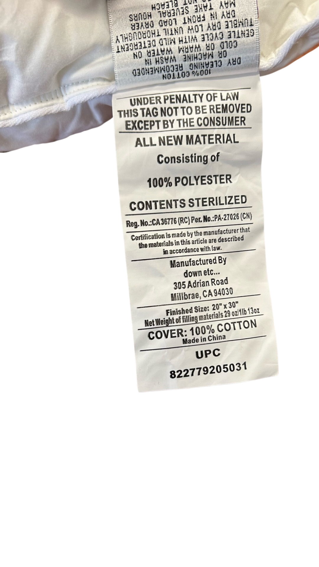 Premium Down Alternative Fairfax Firm Polyester Pillow - Hypoallergenic & Supportive for Side Sleepers, Back Pain Relief, Bed & Couch Use