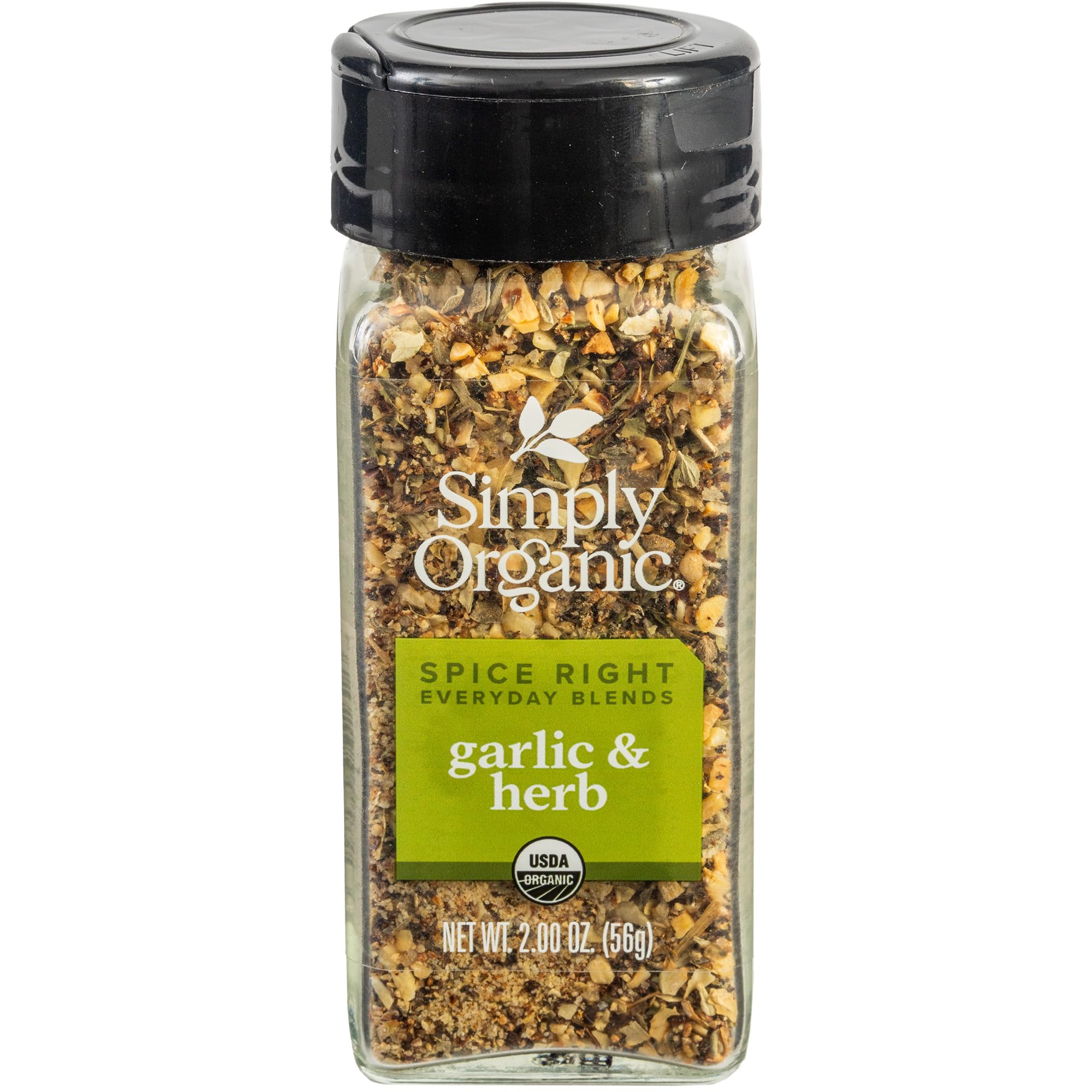 Simply Organic Garlic & Herb Seasoning Blend - Certified Organic, Non-GMO, 2 oz | Perfect for Roasted Vegetables, Grilled Meats & Homemade Dressings