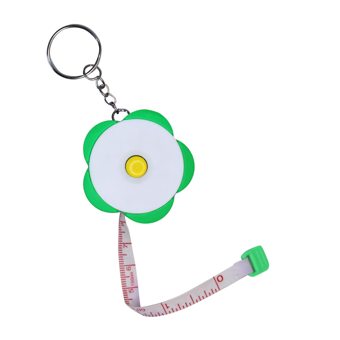 Baal Flower Shaped Double-Sided Measuring Tape - Portable Body & Clothing Ruler with Button (1-Piece Set) - Perfect for Tailoring, Sewing & DIY Crafts